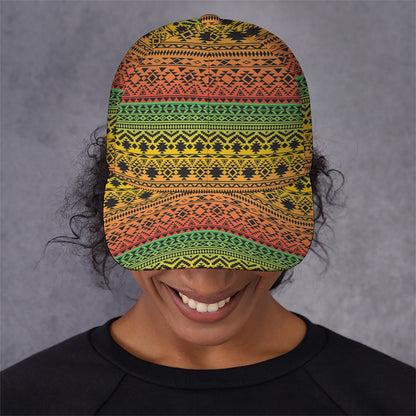 Rasta Tribal Pattern Print Baseball Cap