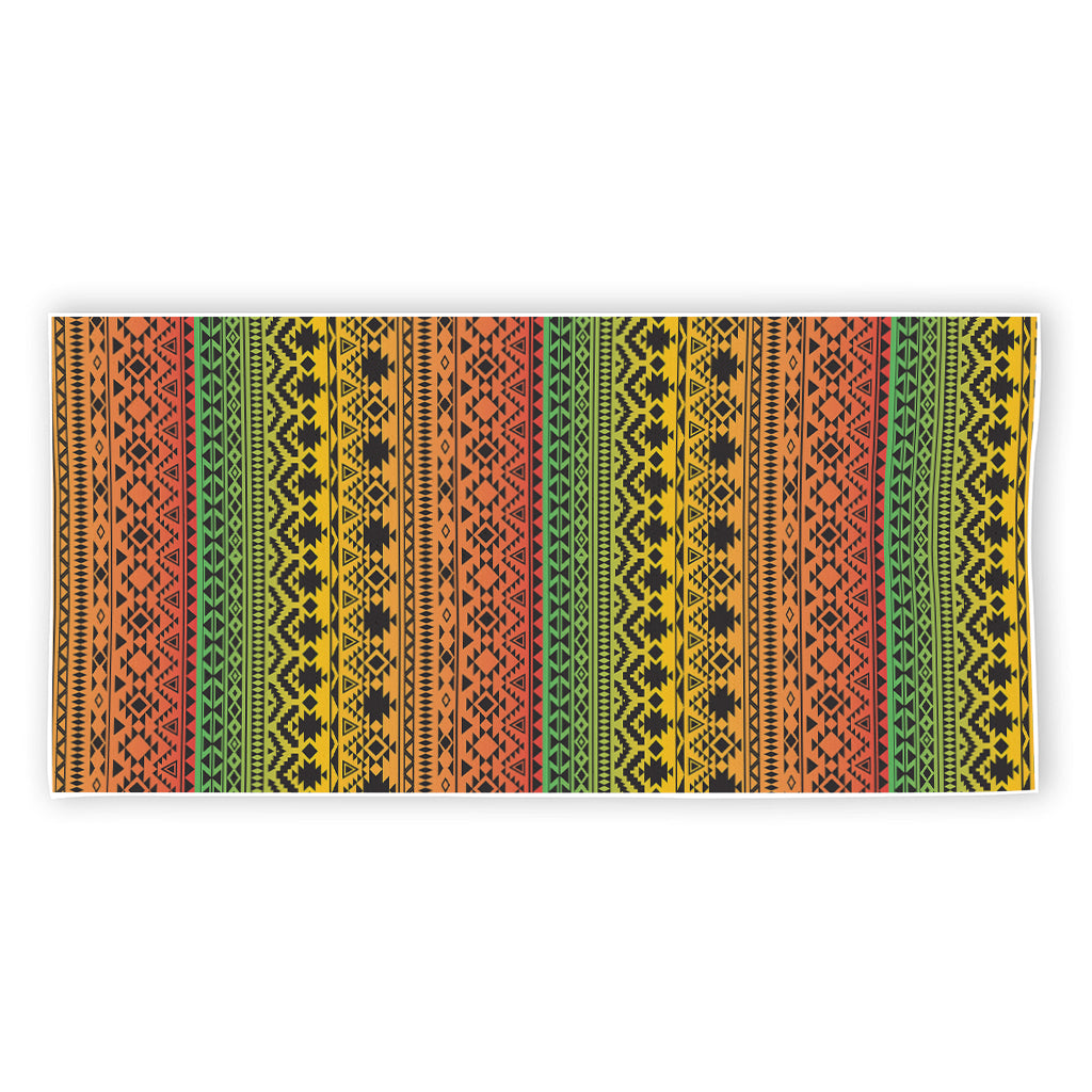 Rasta Tribal Pattern Print Beach Towel