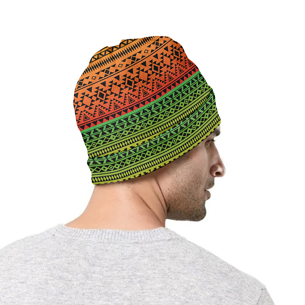 Rasta Tribal Pattern Print Beanie