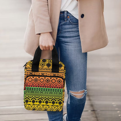 Rasta Tribal Pattern Print Bible Tote Bag