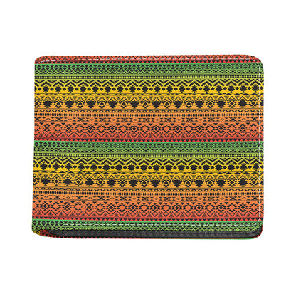 Rasta Tribal Pattern Print Bifold Wallet