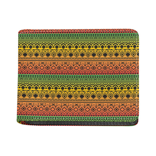 Rasta Tribal Pattern Print Bifold Wallet