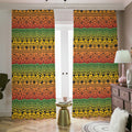 Rasta Tribal Pattern Print Dimout Pencil Pleat Curtains