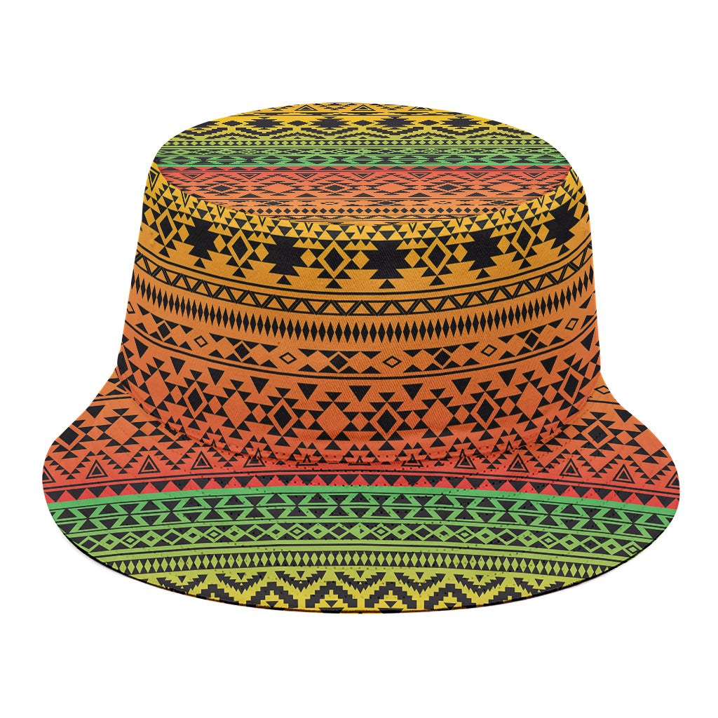 Rasta Tribal Pattern Print Bucket Hat