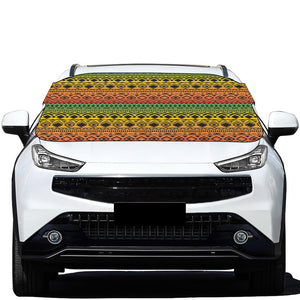 Rasta Tribal Pattern Print Car Windshield Snow Cover