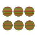 Rasta Tribal Pattern Print Coaster Set