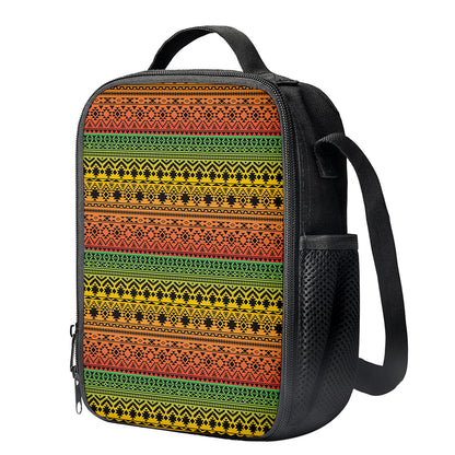 Rasta Tribal Pattern Print Crossbody Lunch Bag