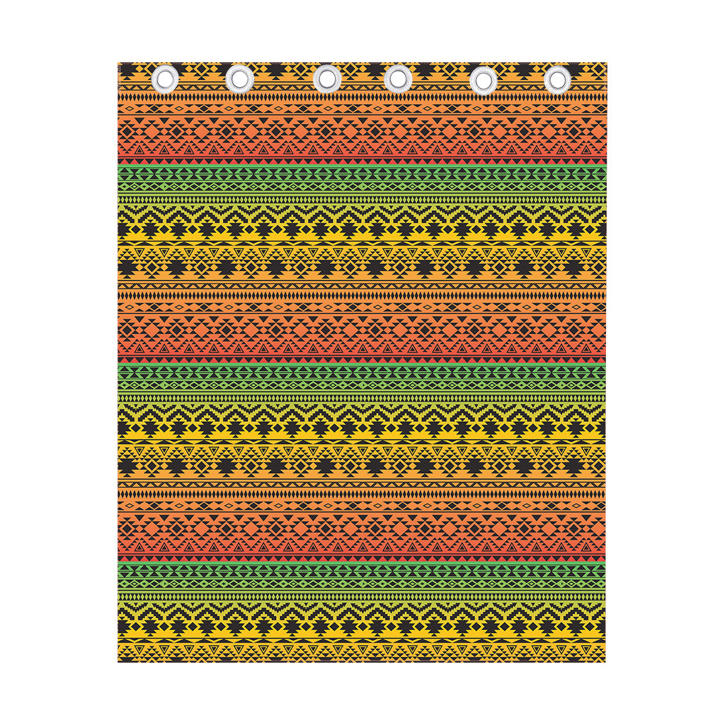 Rasta Tribal Pattern Print Curtain