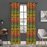 Rasta Tribal Pattern Print Curtain