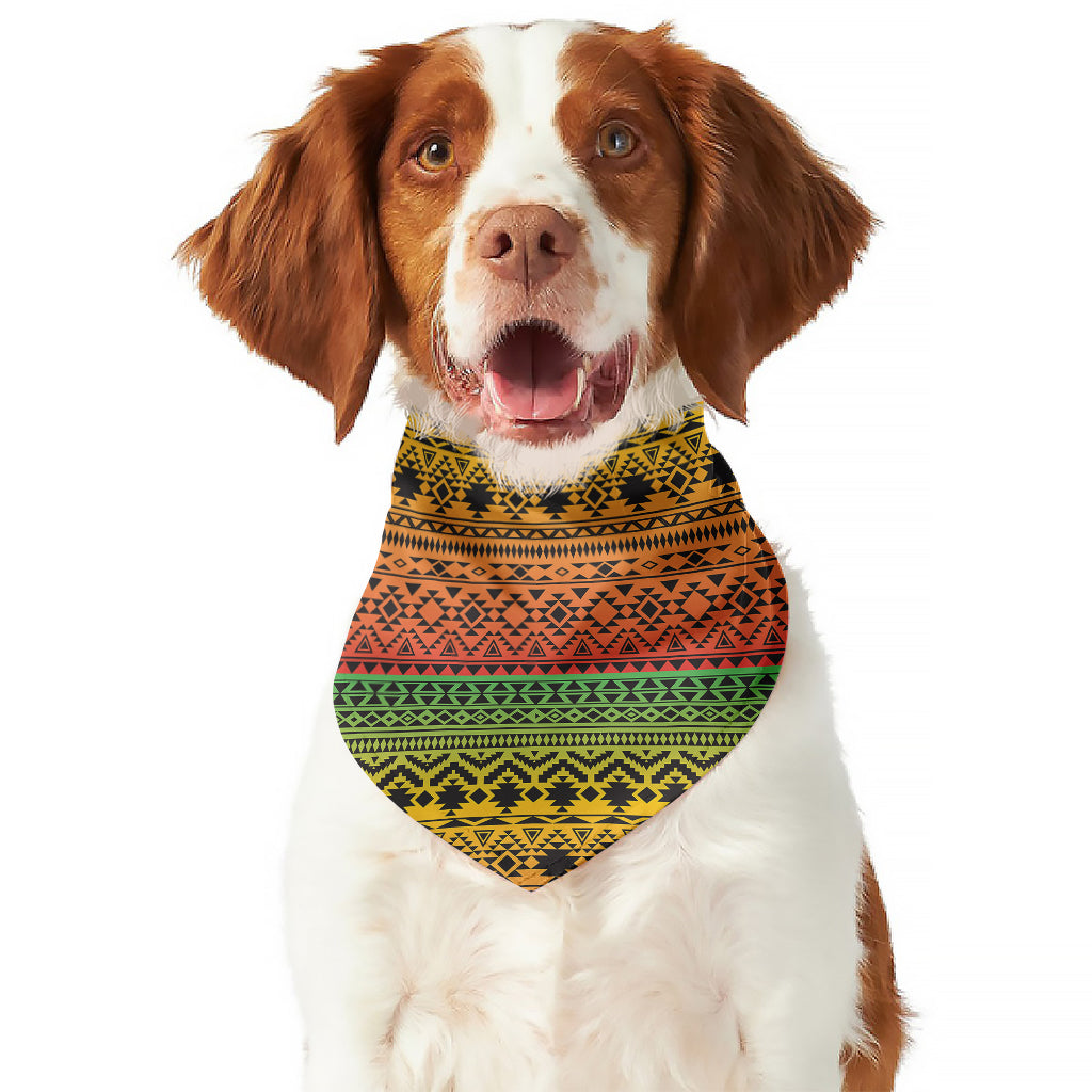 Rasta Tribal Pattern Print Dog Bandana