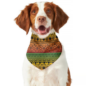 Rasta Tribal Pattern Print Dog Bandana