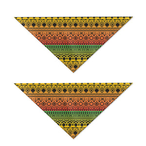 Rasta Tribal Pattern Print Dog Bandana