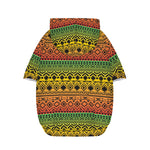 Rasta Tribal Pattern Print Dog Zip Up Hoodie