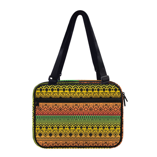 Rasta Tribal Pattern Print Double Strap Bible Bag