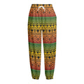 Rasta Tribal Pattern Print Fleece Lined Knit Pants