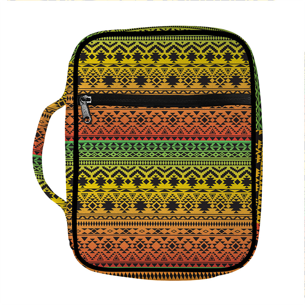 Rasta Tribal Pattern Print Front Pocket Bible Bag