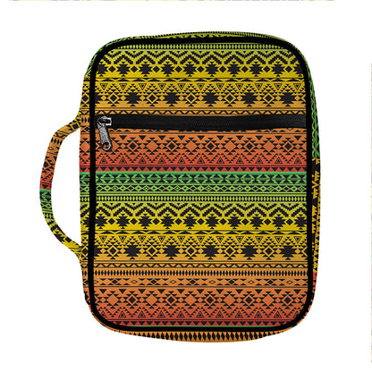 Rasta Tribal Pattern Print Front Pocket Bible Bag