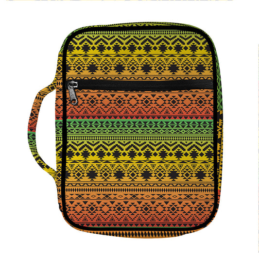 Rasta Tribal Pattern Print Front Pocket Bible Bag