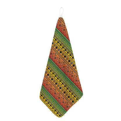 Rasta Tribal Pattern Print Hand Towel