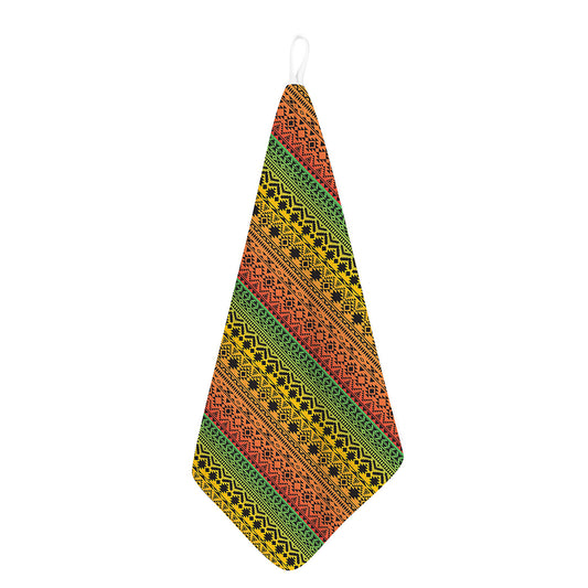 Rasta Tribal Pattern Print Hand Towel