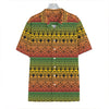 Rasta Tribal Pattern Print Hawaiian Shirt