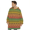 Rasta Tribal Pattern Print Hoodie Blanket