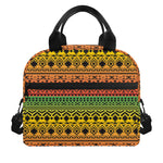 Rasta Tribal Pattern Print Insulated Lunch Bag