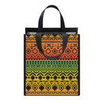 Rasta Tribal Pattern Print Insulated Lunch Tote