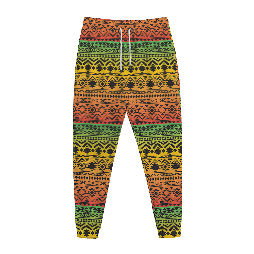 Rasta Tribal Pattern Print Jogger Pants