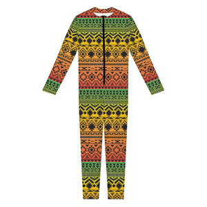 Rasta Tribal Pattern Print Jumpsuit