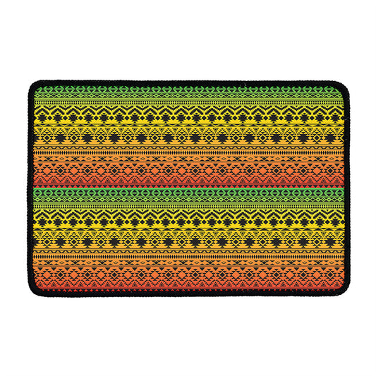 Rasta Tribal Pattern Print Kitchen Mat