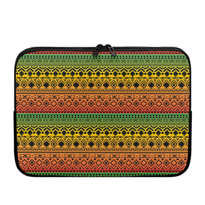 Rasta Tribal Pattern Print Laptop Sleeve