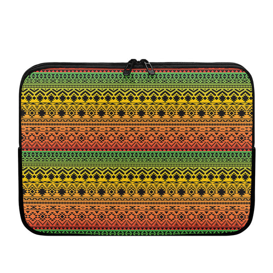 Rasta Tribal Pattern Print Laptop Sleeve