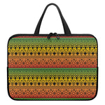 Rasta Tribal Pattern Print Laptop Sleeve With Handle
