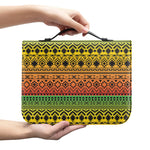 Rasta Tribal Pattern Print Leather Bible Cover