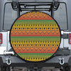 Rasta Tribal Pattern Print Leather Spare Tire Cover