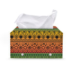 Rasta Tribal Pattern Print Leather Tissue Box Cover