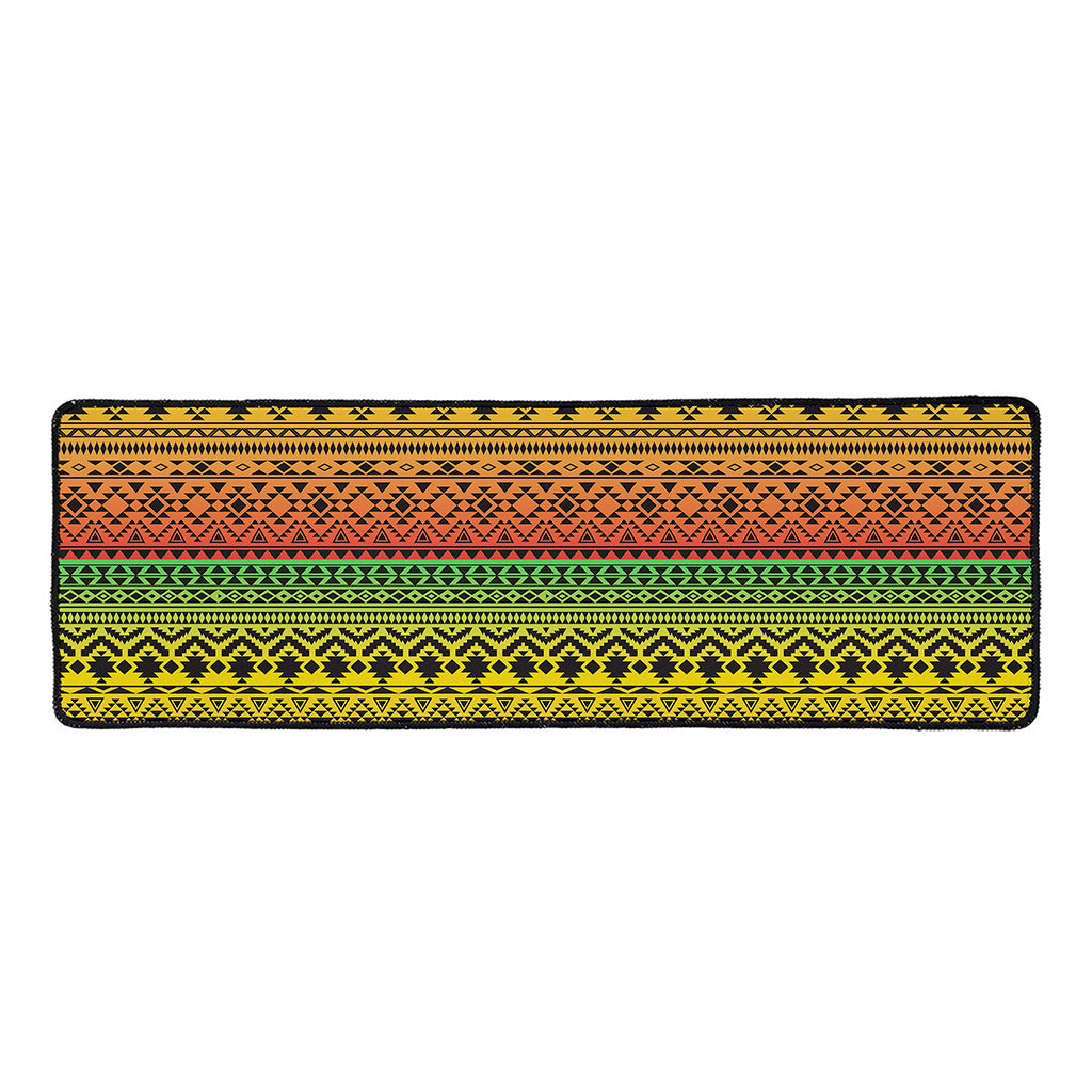 Rasta Tribal Pattern Print Long Kitchen Mat