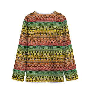 Rasta Tribal Pattern Print Long Sleeve Short Coat