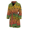 Rasta Tribal Pattern Print Men's Bathrobe