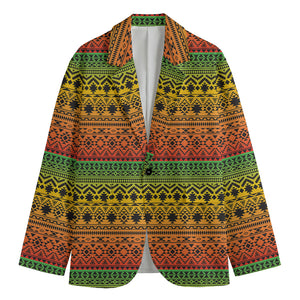 Rasta Tribal Pattern Print Men's Blazer