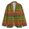 Rasta Tribal Pattern Print Men's Blazer