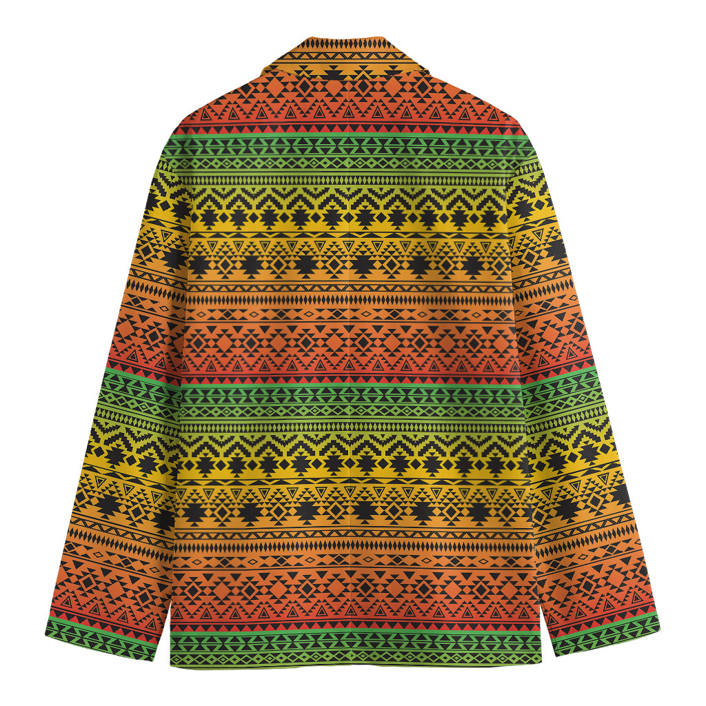 Rasta Tribal Pattern Print Men's Blazer