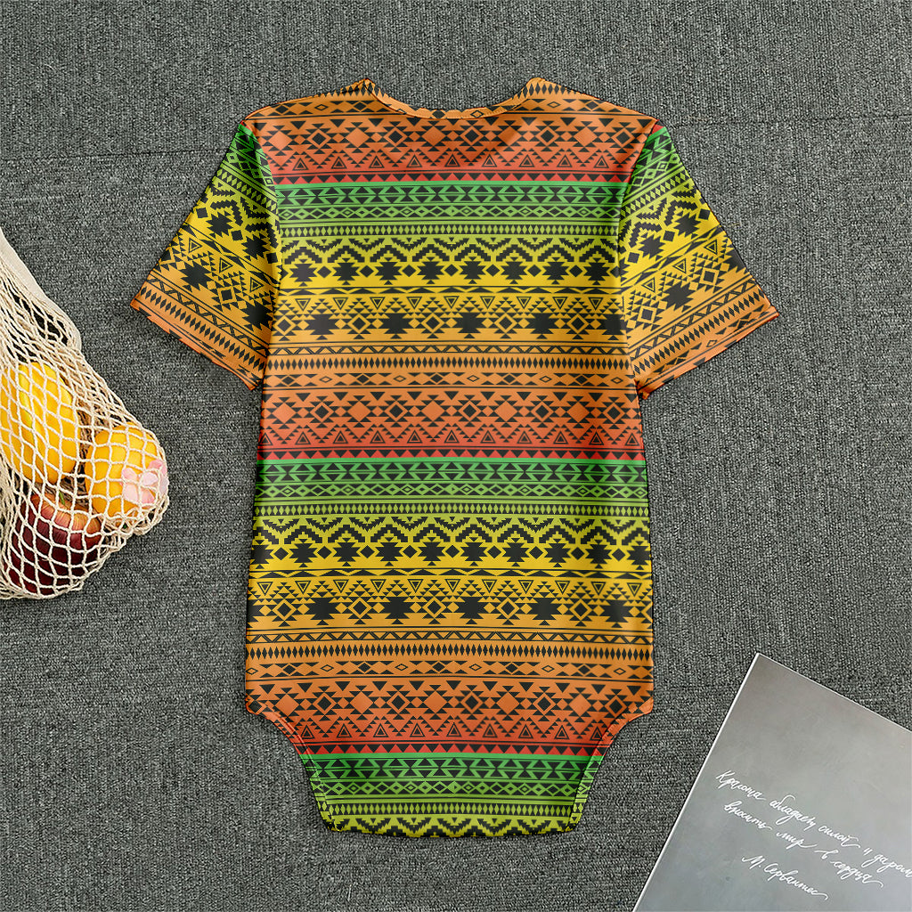 Rasta Tribal Pattern Print Men's Bodysuit