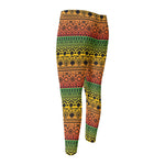Rasta Tribal Pattern Print Men's Compression Pants