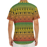 Rasta Tribal Pattern Print Men's Deep V-Neck Shirt