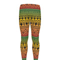 Rasta Tribal Pattern Print Men's Leggings