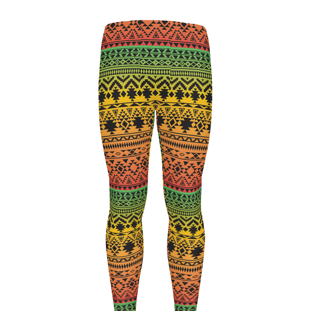 Rasta Tribal Pattern Print Men's leggings