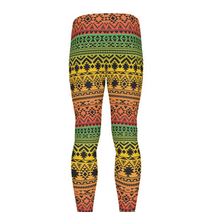 Rasta Tribal Pattern Print Men's leggings