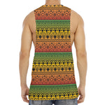 Rasta Tribal Pattern Print Men's Muscle Tank Top